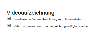 Screenshot des Kontrollkästchens 