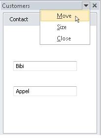 Aufgabenbereich 'Kunden' in Outlook 2010