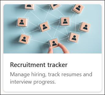 Screenshot: List template recruitment tracker (List template recruitment tracker)