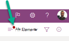 Ein roter Punkt im Menü 
