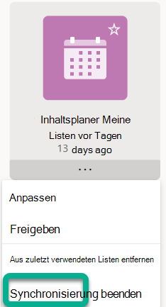 Wählen Sie im Menü 