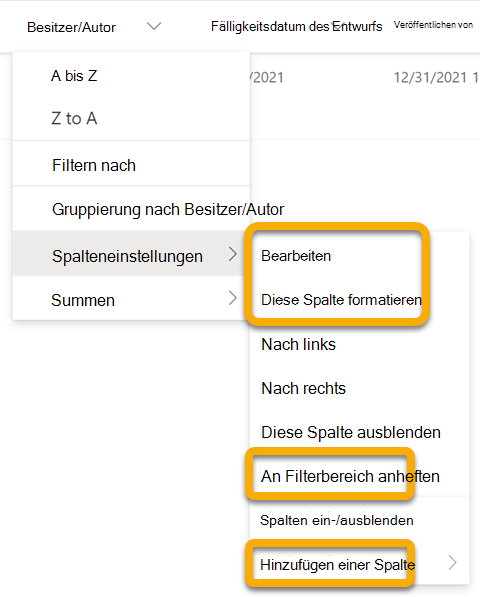 Wenn Sie offline arbeiten, sind nicht verfügbare Optionen abgeblendet. Diese Optionen werden wiederhergestellt, wenn Sie mit dem Internet verbunden sind.