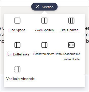 Liste der Abschnittstypen