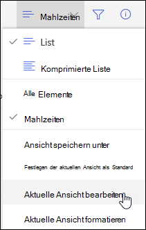Menüoption 