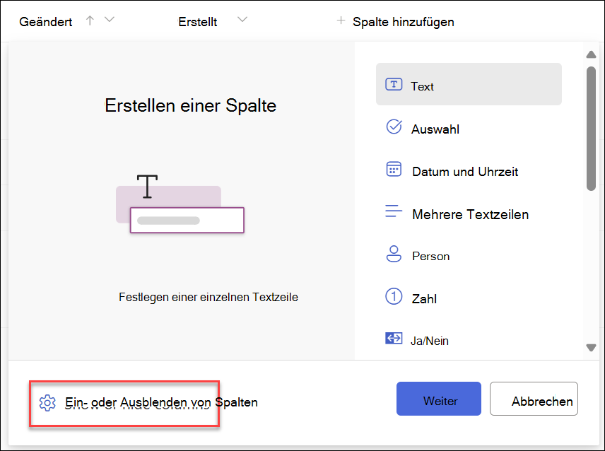 Screenshot der ausgewählten 