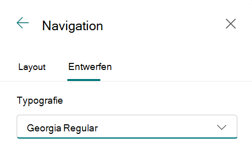 Websitenavigationsschriftart