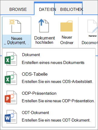 New Document command in a library with custom templates