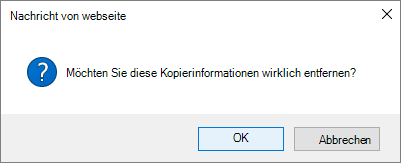 Bestätigungsdialogfeld 