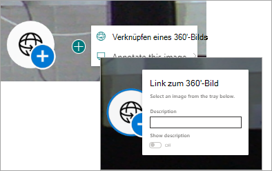 Auswählen eines 360-Linkmenüs