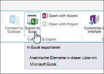 Auf dem SharePoint-Menüband hervorgehobene Schaltfläche 