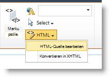Befehl 'HTML-Quelle bearbeiten'