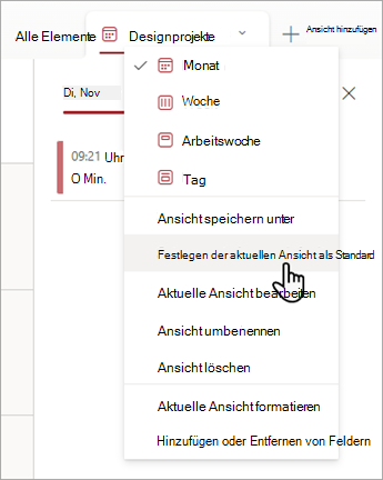 Screenshot: Auswählen des Befehls 