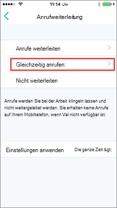 Skype for Business für iOS – Gleichzeitig Bildschirm klingeln lassen