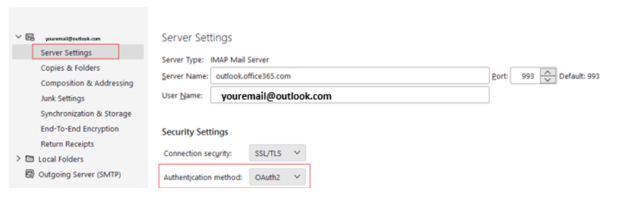 Thunderbird Screenshot 1