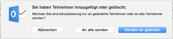 Sie haben Teilnehmer hinzugefügt oder gelöscht.