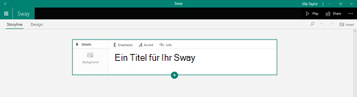 Titel ihres Sways