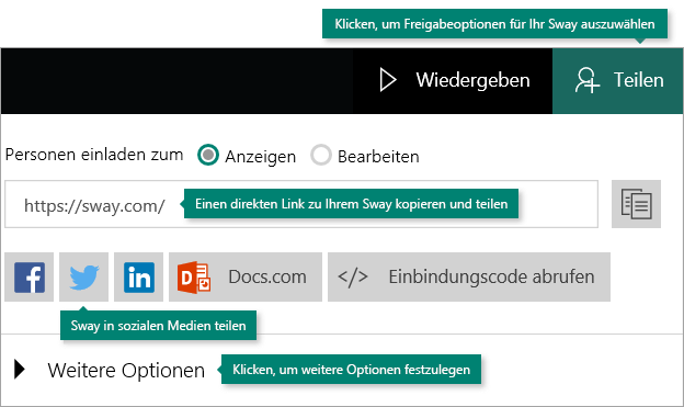 Freigabeoptionen in Sway