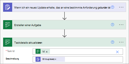 Hinzufügen einer Aktion 