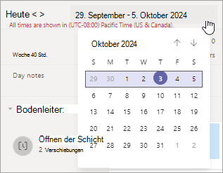 Ändern Sie den Datumsbereich in der Ansicht 