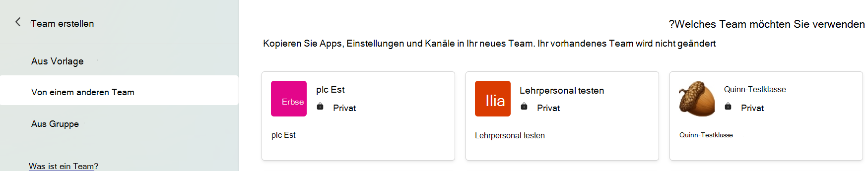 Gruppenauswahl
