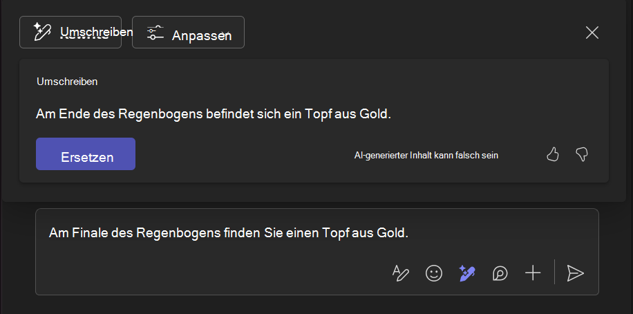 Screenshot, der zeigt, wie das Tool 