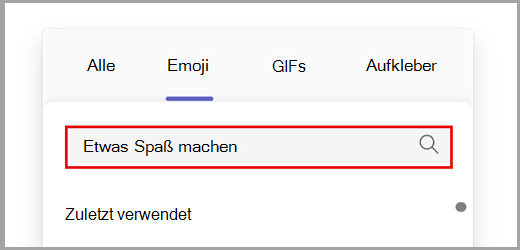 Alle Emoji-Optionen durchsuchen.