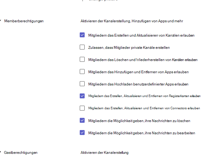 Memberberechtigungen