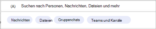 Screenshot: Suchfilter, die sich auf eine bestimmte Person beziehen.