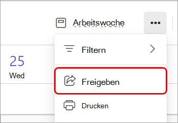 Screenshot: Hervorgehobene Option 