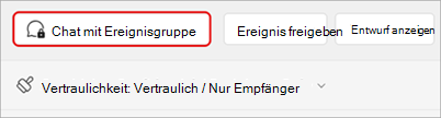 Screenshot, der zeigt, wie ein Ereignisgruppenchat gestartet wird.