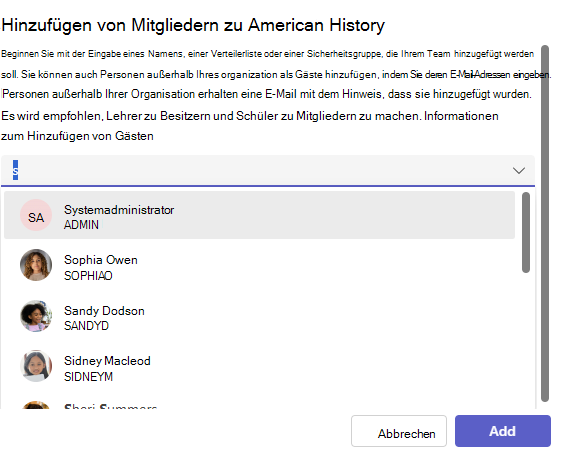 Schülerliste