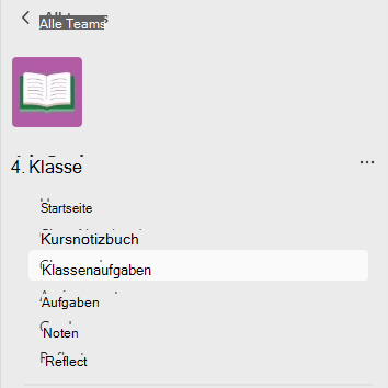 Kursteilnehmermenü