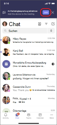 Teams Gerät auf iPhone hinzufügen