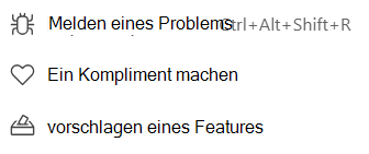 Teams Feedback Optionen