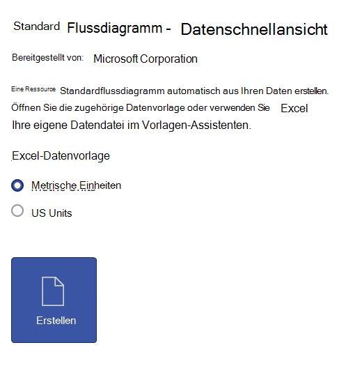 Screenshot der Excel-Datenvorlage