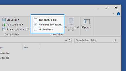 Aktivieren der Anzeige von Dateinamenerweiterungen in Windows