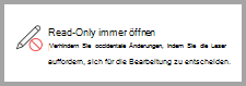 Immer schreibgeschützt öffnen