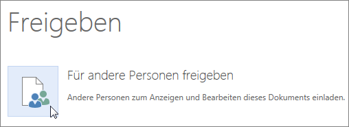 Seite freigeben für Für ausgewählte People freigeben