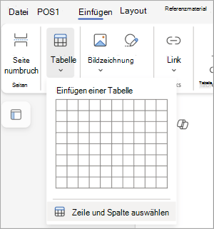 Auswählen von Zeilen und Spalten