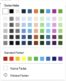 Farbauswahl für Seitenfarbe