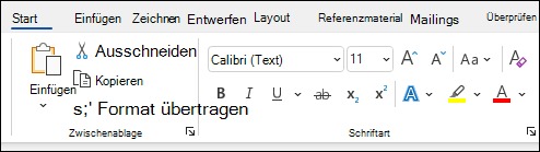 Formatieren von Text in Word