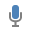 Blaues Mikrofonsymbol