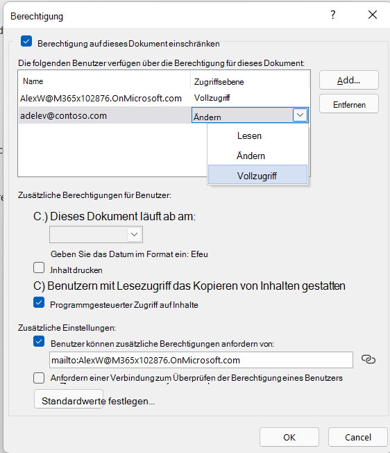Das Dialogfeld 