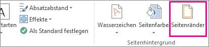 Schaltfläche 'Seitenränder'