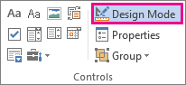 Entwicklermodus, Schaltfläche 'Entwurf'