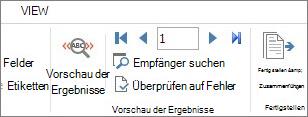 Screenshot der Registerkarte 