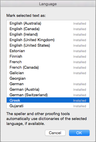 Office für Mac-Korrekturhilfen