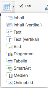PowerPoint für Mac, Platzhalter einfügen