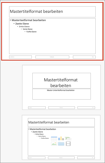 PowerPoint für Mac, Folienmaster