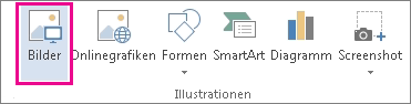 Der Befehl 'Bilder' auf der Registerkarte 'Einfügen'